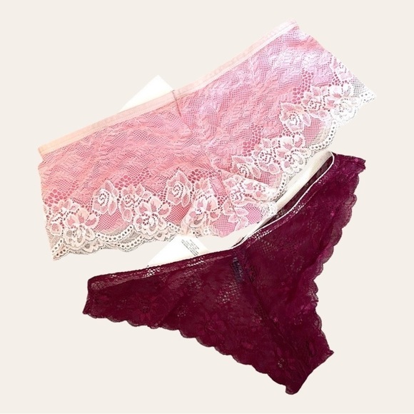 🌺 Rene Rofe Sophie B Lingerie Lace Underwear Panty NWT Size 7/L 2 Pack - Picture 2 of 8